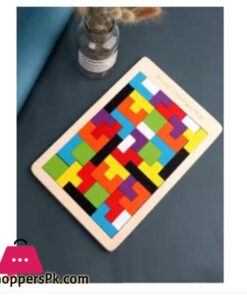 Wooden Tetris Puzzle Blocks Board For Kids Early Educational Toys