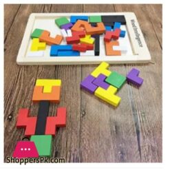 Wooden Tetris Puzzle Blocks Board For Kids Early Educational Toys 12 Wooden Tetris Puzzle Blocks Board For Kids Early Educational Toys