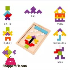 Wooden Tetris Puzzle Blocks Board For Kids Early Educational Toys 15 Wooden Tetris Puzzle Blocks Board For Kids Early Educational Toys