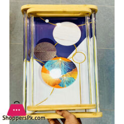 Abstract Print Beautiful Acrylic Trays Set Of 2