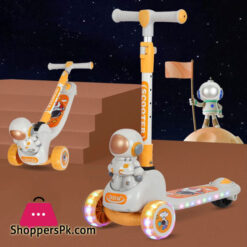 Adjustable Flexible Astronaut Scooter Kids Scooty With Light &Amp; Music