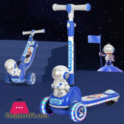 Adjustable Flexible Astronaut Scooter Kids Scooty With Light &Amp; Music