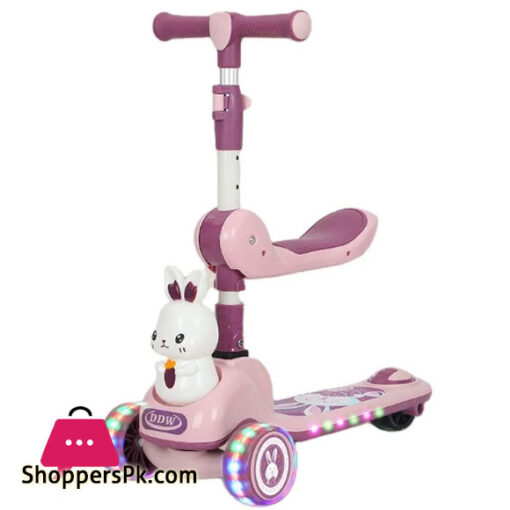 Adjustable Flexible Rabbit Scooter Kids Scooty With Light & Music