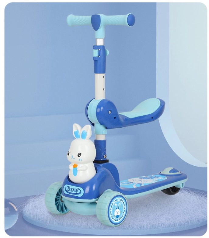 Adjustable Flexible Rabbit Scooter Kids Scooty With Light &Amp; Music 9 Adjustable Flexible Rabbit Scooter Kids Scooty With Light &Amp; Music