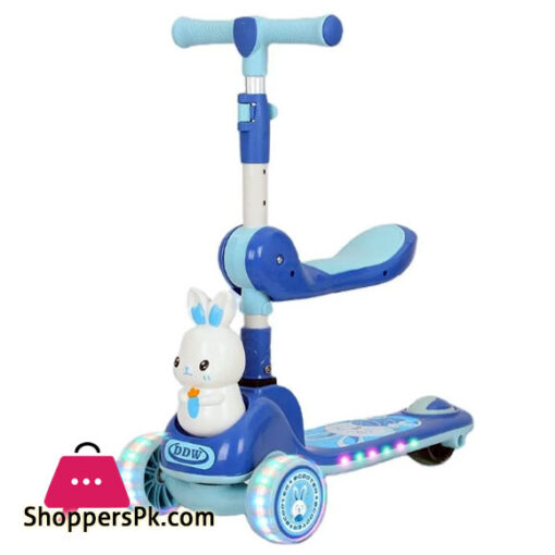 Adjustable Flexible Rabbit Scooter Kids Scooty With Light & Music