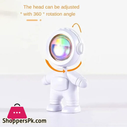 Astronaut Projector Night Light Sunset Light Robot Colorful Mini Spaceman For Bedroom Home Decoration Piece Decorative Kids Birthday Gift Touch Sunset Lamp