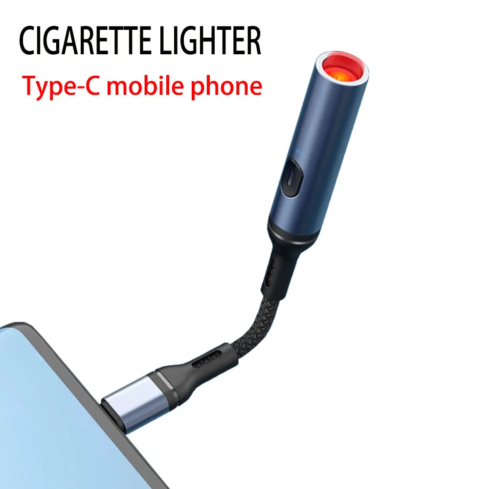 Battery-Free Electric Lighter For Type-C Mobile Phone Portable Cigarette Smoking Lighter