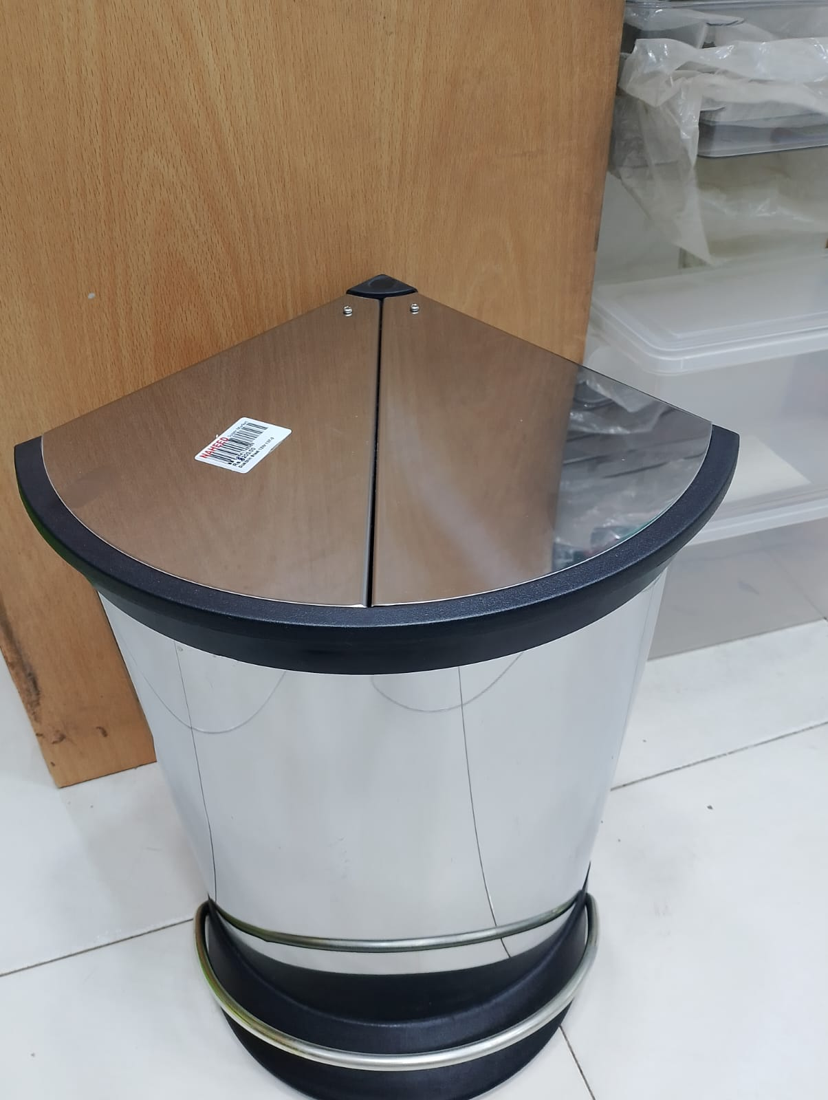 Butterfly Corner Pedal Step Bin Stainless Steel - 12 Liter