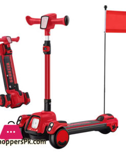 Children'S Scooter Height Adjustable Lean To Steer Flashing Pu Wheels 3 Wheel Kick Scooters For Kids Boys Girls - Image 4