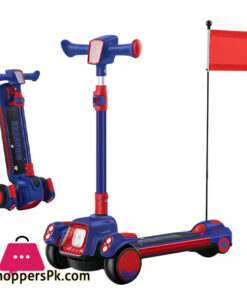 Children'S Scooter Height Adjustable Lean To Steer Flashing Pu Wheels 3 Wheel Kick Scooters For Kids Boys Girls - Image 5