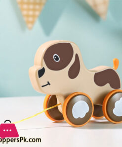 Childrenworld Dragging Push Car Solid Baby Dragging Truck Pull Rope Traction Cartoon Toys