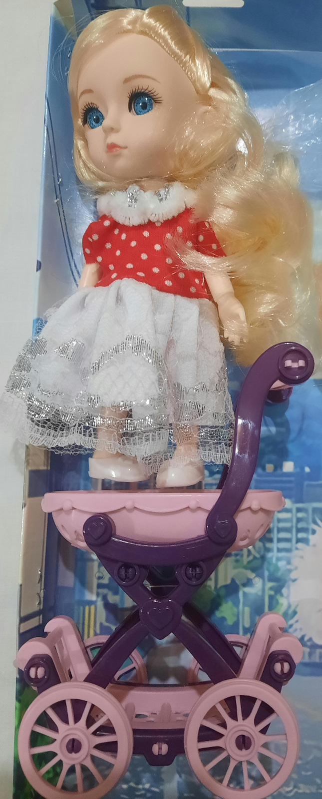 Fashion Doll Set Rubber 2 Doll And Shopping Trolley Set With Premium Dresses And Shoes