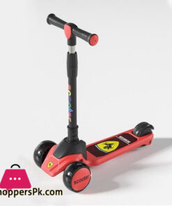 Ferrari Foldable Led Twist Scooty - Kids Scooter