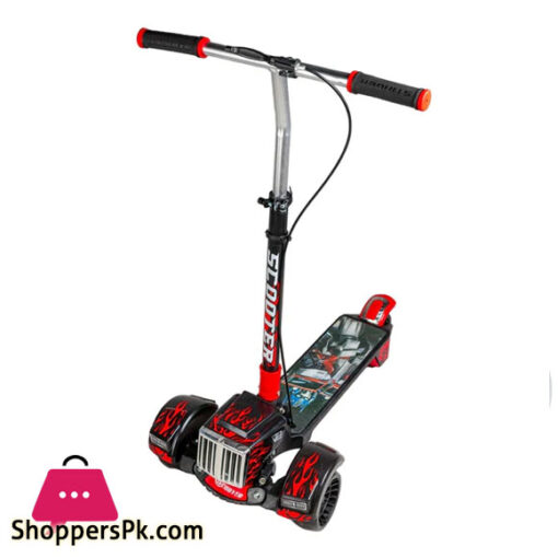 Fire Foldable Scooter With 2 Wheels - Red - Sk-106
