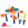 Game Reading Table For Preschool Baby Table And Chairs Set With Build Block