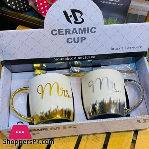 High Quality Ceramic Mr & Mrs Mug Set