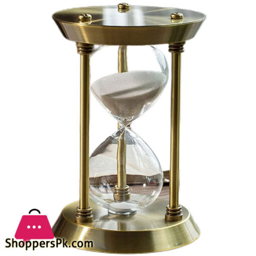 Hourglass Home Office Table Decoration Metal Sandglass for Club Hotel