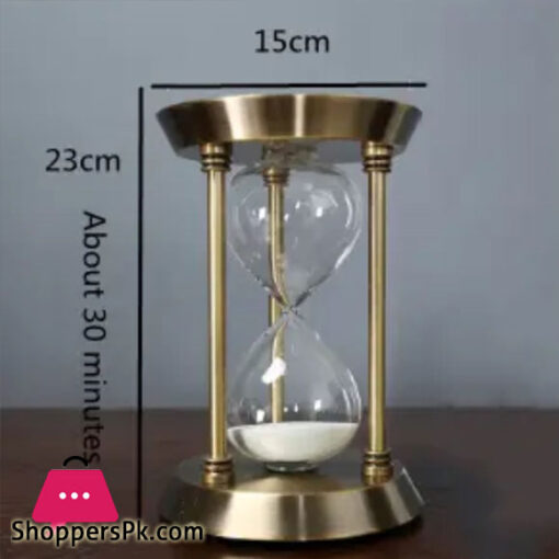 Hourglass Home Office Table Decoration Metal Sandglass for Club Hotel