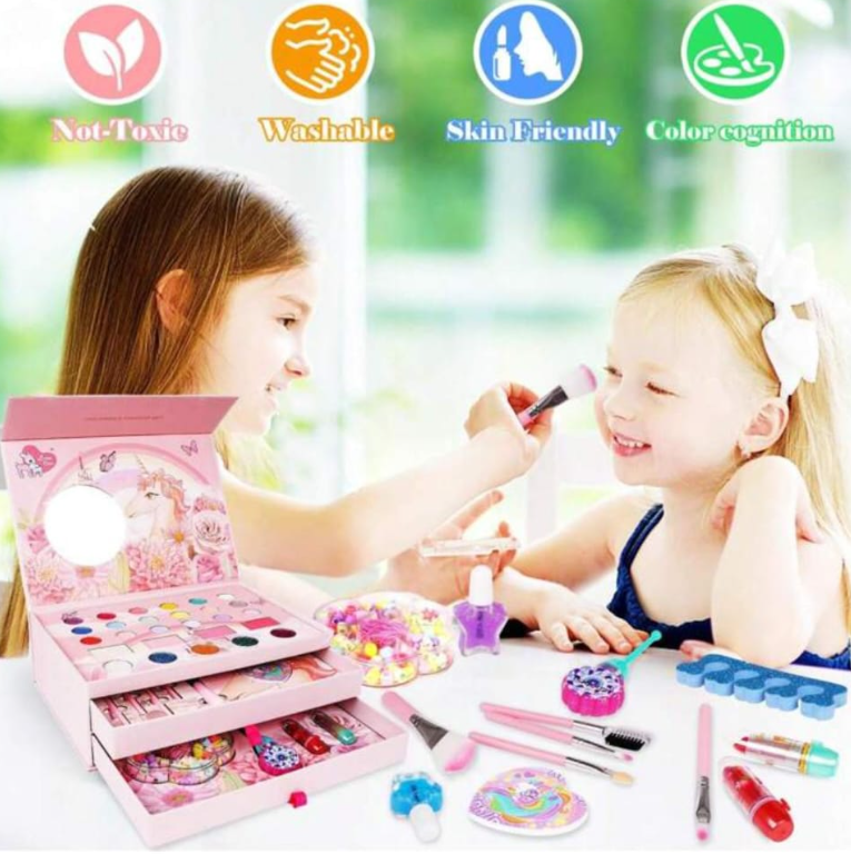Kids Girls Makeup Kit Real Cosmetics Set
