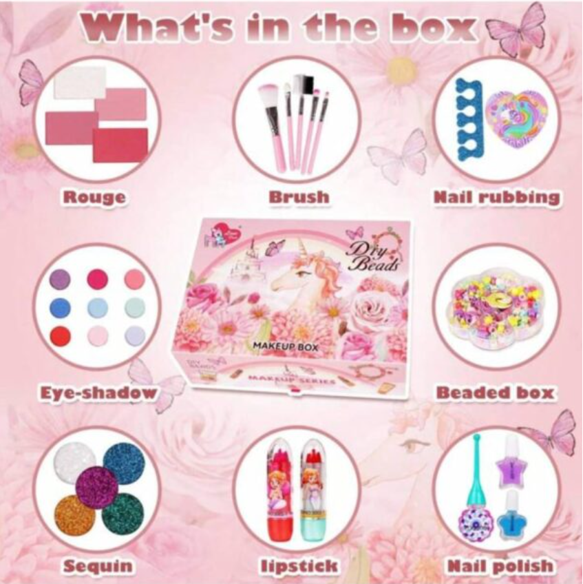 Kids Girls Makeup Kit Real Cosmetics Set
