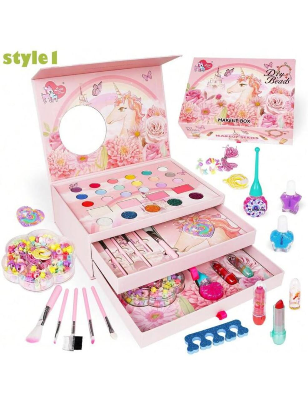 Kids Girls Makeup Kit Real Cosmetics Set