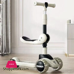 Kids Scooter For Kids Adjustable Height And Removable Seat With 3 Led Wheel