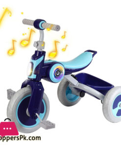 Kids Tricycle Portable Baby Stroller 3 Wheel Bicycle Children Bike with Music Speaker for 2-6 Years Kids