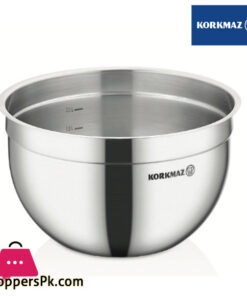 Korkmaz Stainless Steel Gastro Mixing Bowl 16x11cm / 1.8 litres Satin