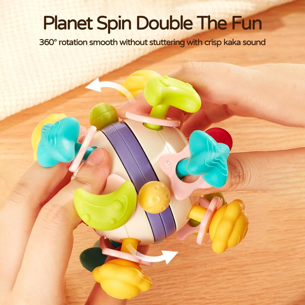 Manhattan Ball Baby Sensory Teething Teether Toy Grasp Training Toys Baby Teething Ball Rattle Infant Toy Educational Learning Toys For Baby