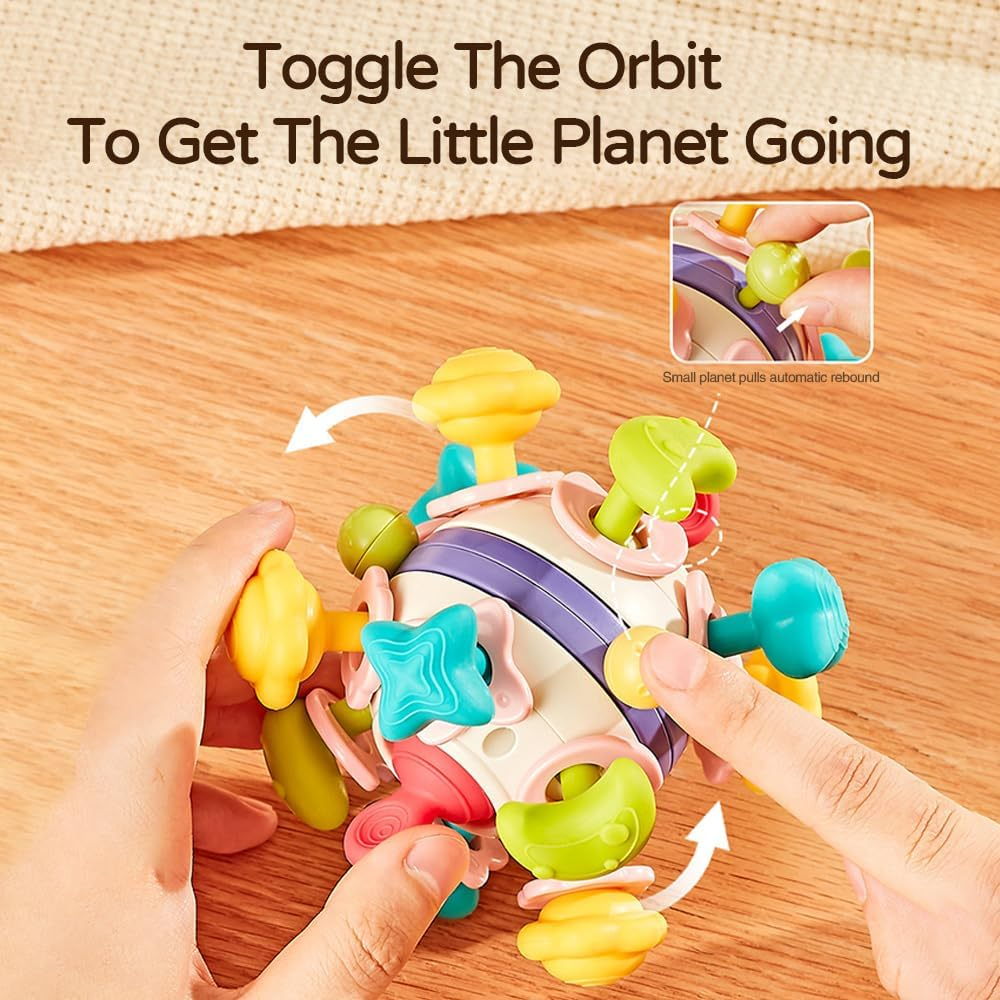 Manhattan Ball Baby Sensory Teething Teether Toy Grasp Training Toys Baby Teething Ball Rattle Infant Toy Educational Learning Toys For Baby