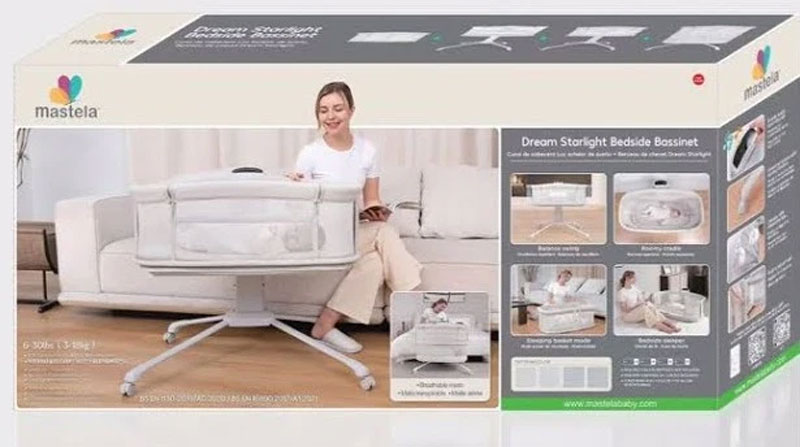 Mastela Dream Starlight Bedside Bassinet Baby Swing 0M+