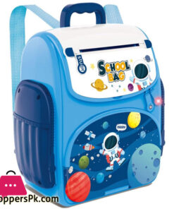 Money Bank with Finger Print Sensor Lock – Money Saving Portable School Bag Design Coin Bank for Kids, Money Bank with Sound and Music