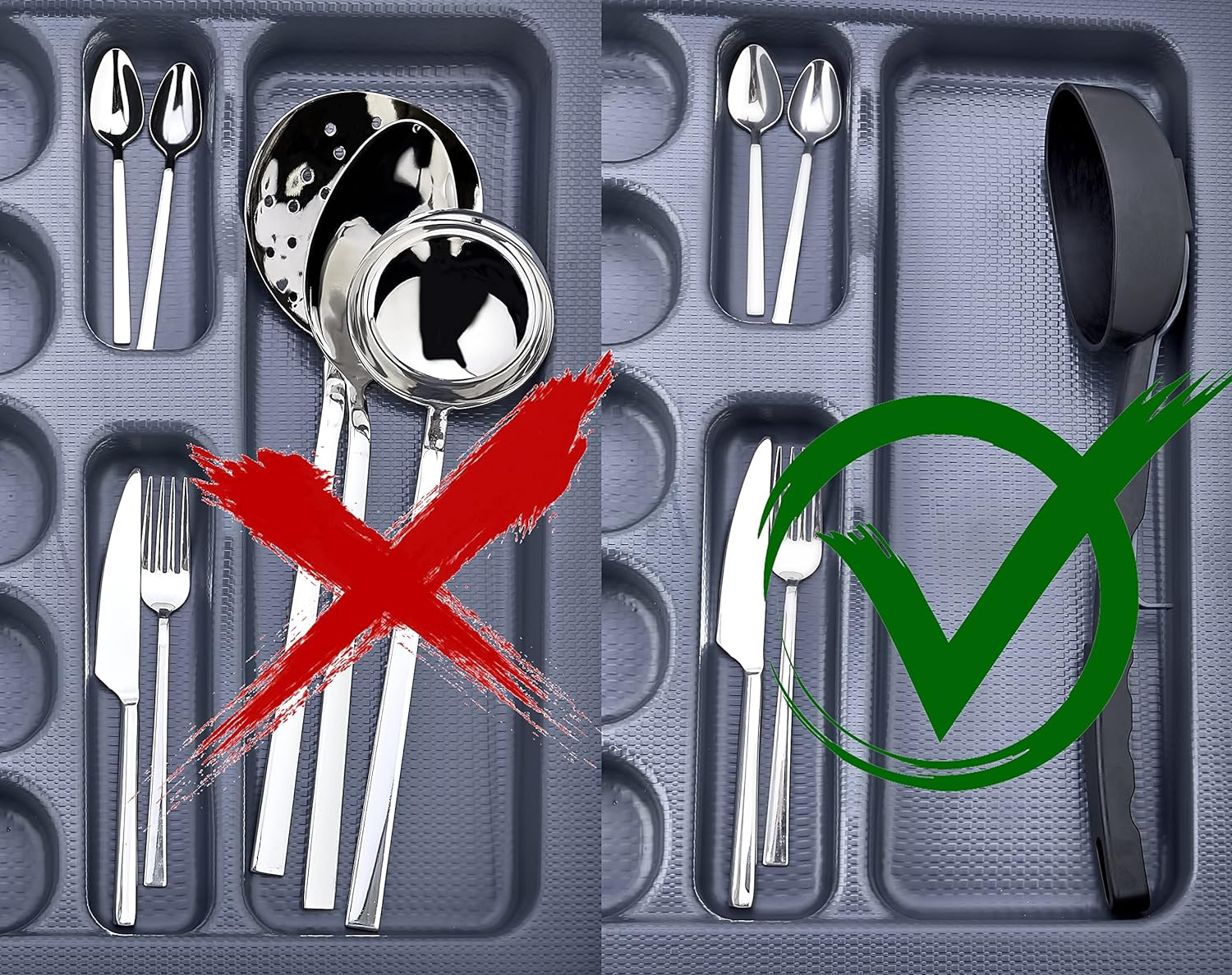 2In1 Multifunctional Colander Spoon And Ladle All In One  Fireproof Non Stick Quality Premium Unique Kitchen Gadget