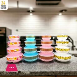 Pack Of 4 In 1 Bowl Set Round Shape With Lid