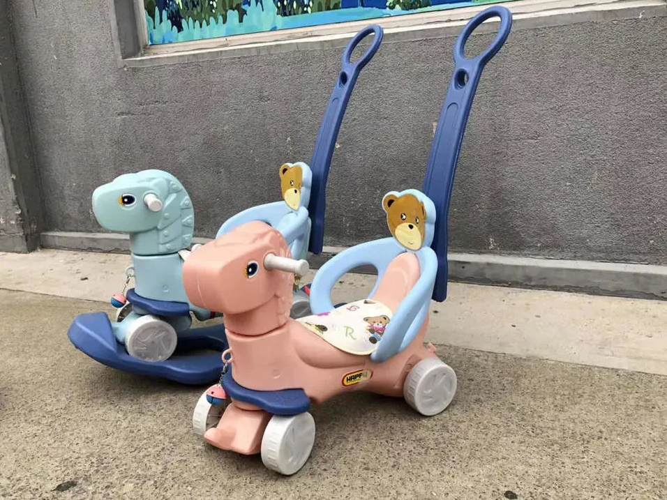 Rocking Ride Horse Kids Indoor Outdoor Ride On Stroller And Swing Convertible Baby Car - 8199