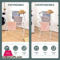 Spk Expandable Clothes Drying Rack Foldable Laundry Drying Rack 3-Tier Collapsible Clothing Dryer Adjustable Towel Rack For Air Drying Clothing 11 Spk Expandable Clothes Drying Rack Foldable Laundry Drying Rack 3-Tier Collapsible Clothing Dryer Adjustable Towel Rack For Air Drying Clothing