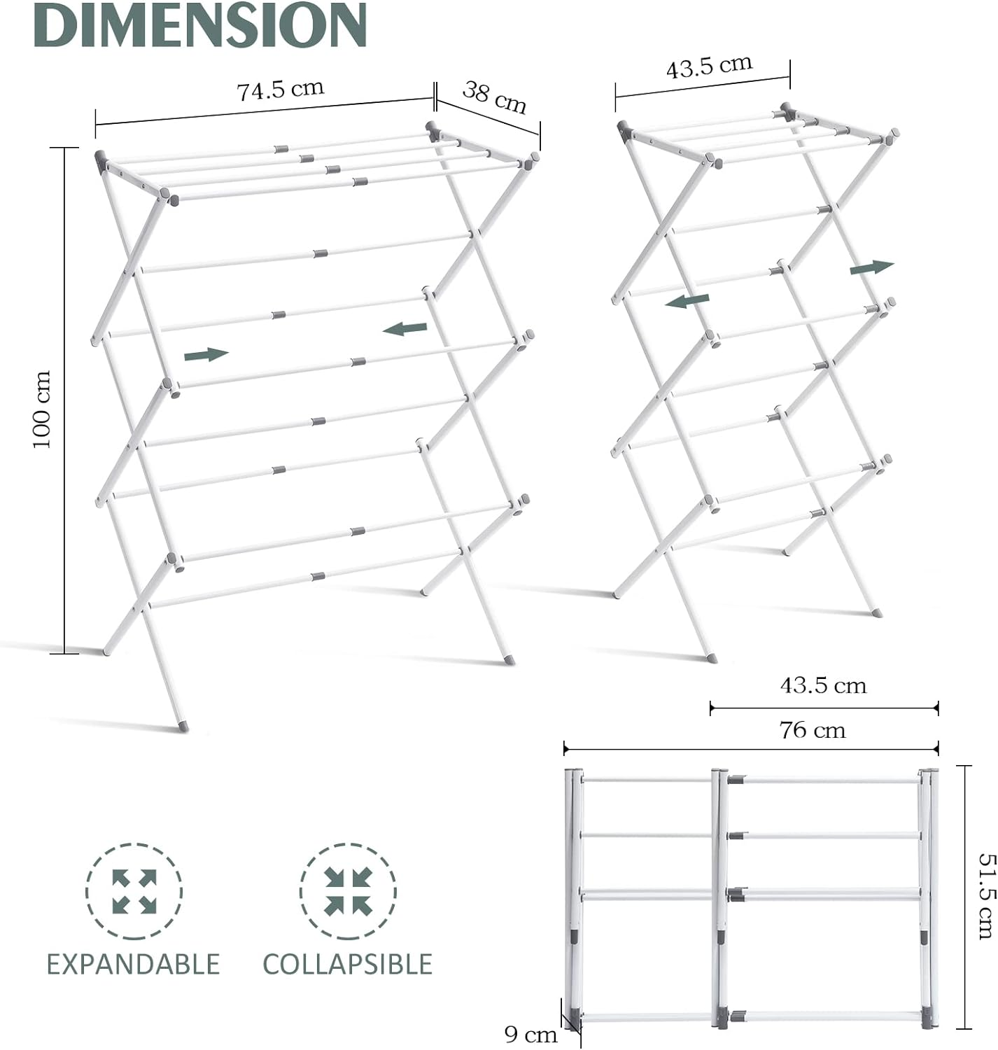 Spk Expandable Clothes Drying Rack Foldable Laundry Drying Rack 3-Tier Collapsible Clothing Dryer Adjustable Towel Rack For Air Drying Clothing 22 Spk Expandable Clothes Drying Rack Foldable Laundry Drying Rack 3-Tier Collapsible Clothing Dryer Adjustable Towel Rack For Air Drying Clothing