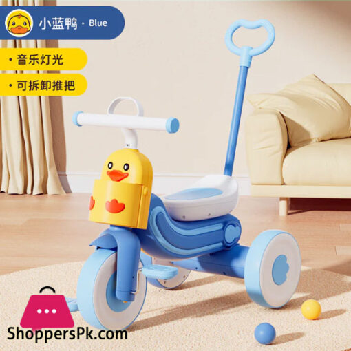 Tricycle Little Yellow Duck Pedal Car For Baby Multi-functional Light And Music Trolley