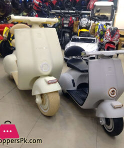 12v Large Vintage Electric Vespa Style Bike for kids 3 Wheel Motorcycle
