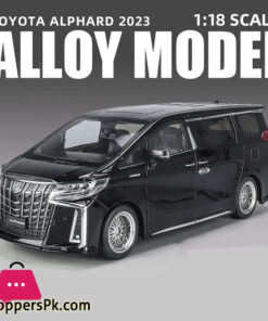 1 : 18 Toyota Alphard MPV Diecast Model Car Sound Light Large Size One Click Button Close Door