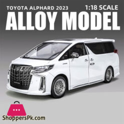 1 : 18 Toyota Alphard Mpv Diecast Model Car Sound Light Large Size One Click Button Close Door