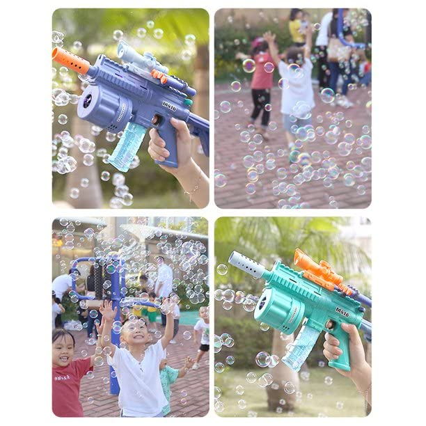 3 In 1 Bubble Gun With Soft Dart Blaster 8 Music Tones &Amp; Light Bubble Blower With 2 Bottles Of Bubble Solution (50Ml), 8 Soft Bullets