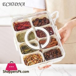 8 Gird Spice Storage Box Seasoning Box Lid Food Grade-Large 17 Spice Storage Box Seasoning Box Lid Food Grade Large Capacity Multi Compartment Fresh Keeping Salt Pepper Storage Kitchen Supplies Seasoning Container