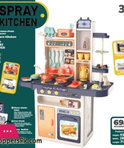 93cm Large Kitchen Set Kids Play House Toys Set Simulation Sound Light Steam Suit Cook Spray Water