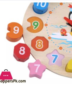 Cartoon Analog Clock Shape Wooden Toy 14 Cartoon Analog Clock Shape Wooden Toy Wooden Shape Color Sorting Clock Teaching Time Number Blocks Clock Shape Patterns Sorting And Animal Puzzle Montessori Early Learning Educational Toy
