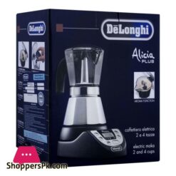 Delonghi Alicia Plus Electric Moka Coffee Maker Blacksilver Emkp42B