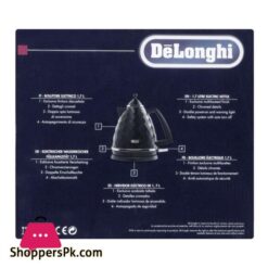 Delonghi Brillante Design Electric Kettle, Kbj2001 7 Delonghi Brillante Design Electric Kettle Kbj2001