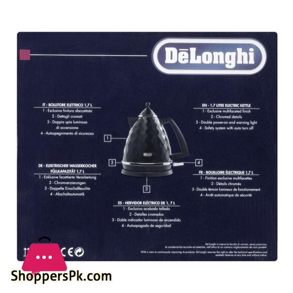 Delonghi Brillante Design Electric Kettle, Kbj2001 4 Delonghi Brillante Design Electric Kettle Kbj2001