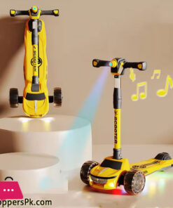 Kids Boy Girl Foldable Scooter Scooty With Wheels Lights and Music Imported