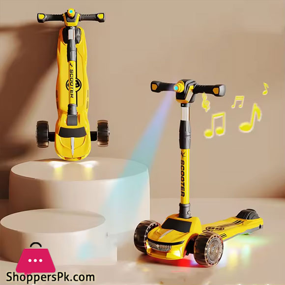 Kids Boy Girl Foldable Scooter Scooty With Wheels Lights And Music Imported 3 Kids Boy Girl Foldable Scooter Scooty With Wheels Lights And Music Imported